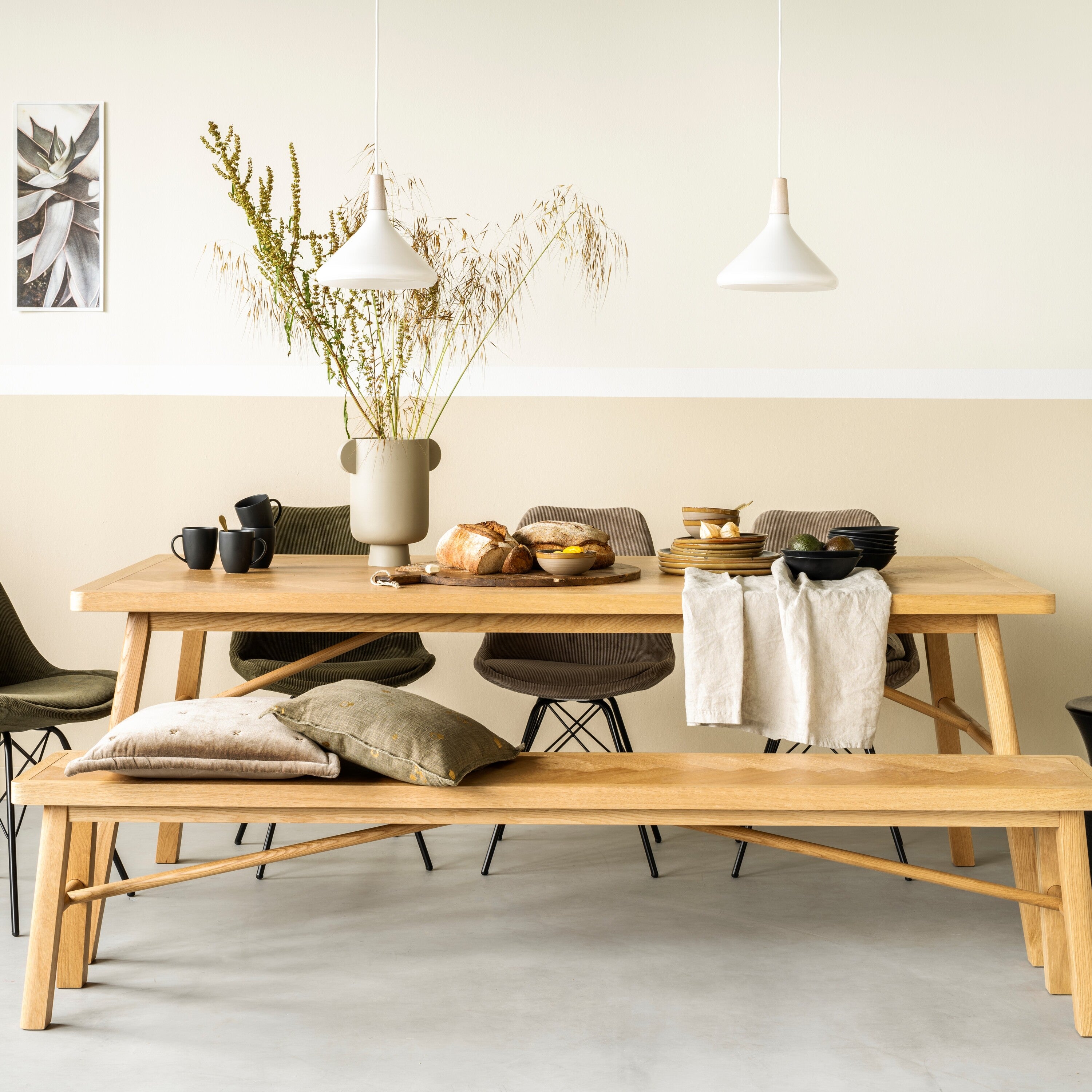 Blokker Tekla Eettafel Visgraat - 200 x 100 cm - Oak