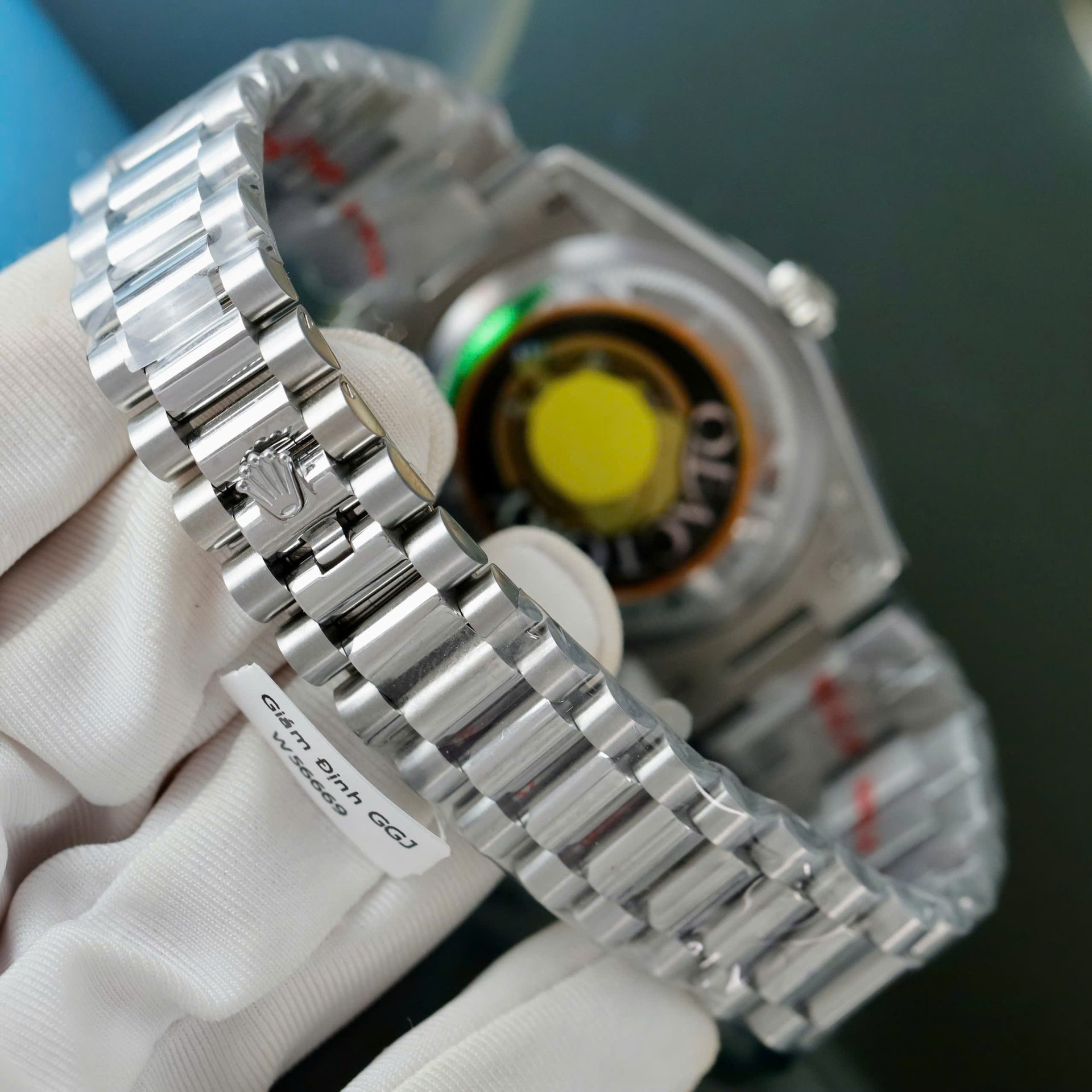 Rolex Day-Date Meteorite Dial Replica Watches Moissanite Diamonds Custom QF Factory 36mm - Top club