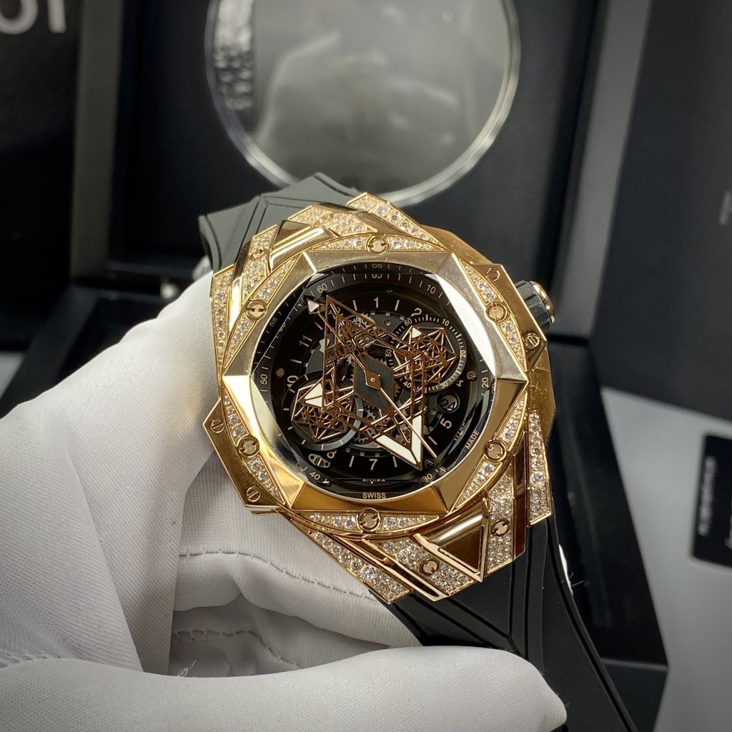 Hublot Fake Watch Big Bang Sang Bleu II King Gold HB Factory 44mm - Elite Watch Atelier