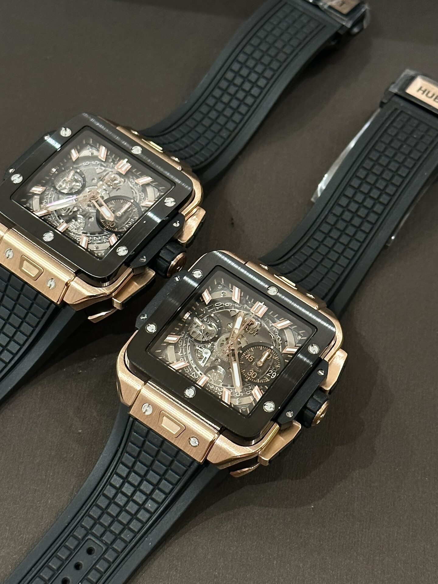 Hublot Big Big Square Best Replica Watch Rose Gold Black Bezel 42mm - Top club