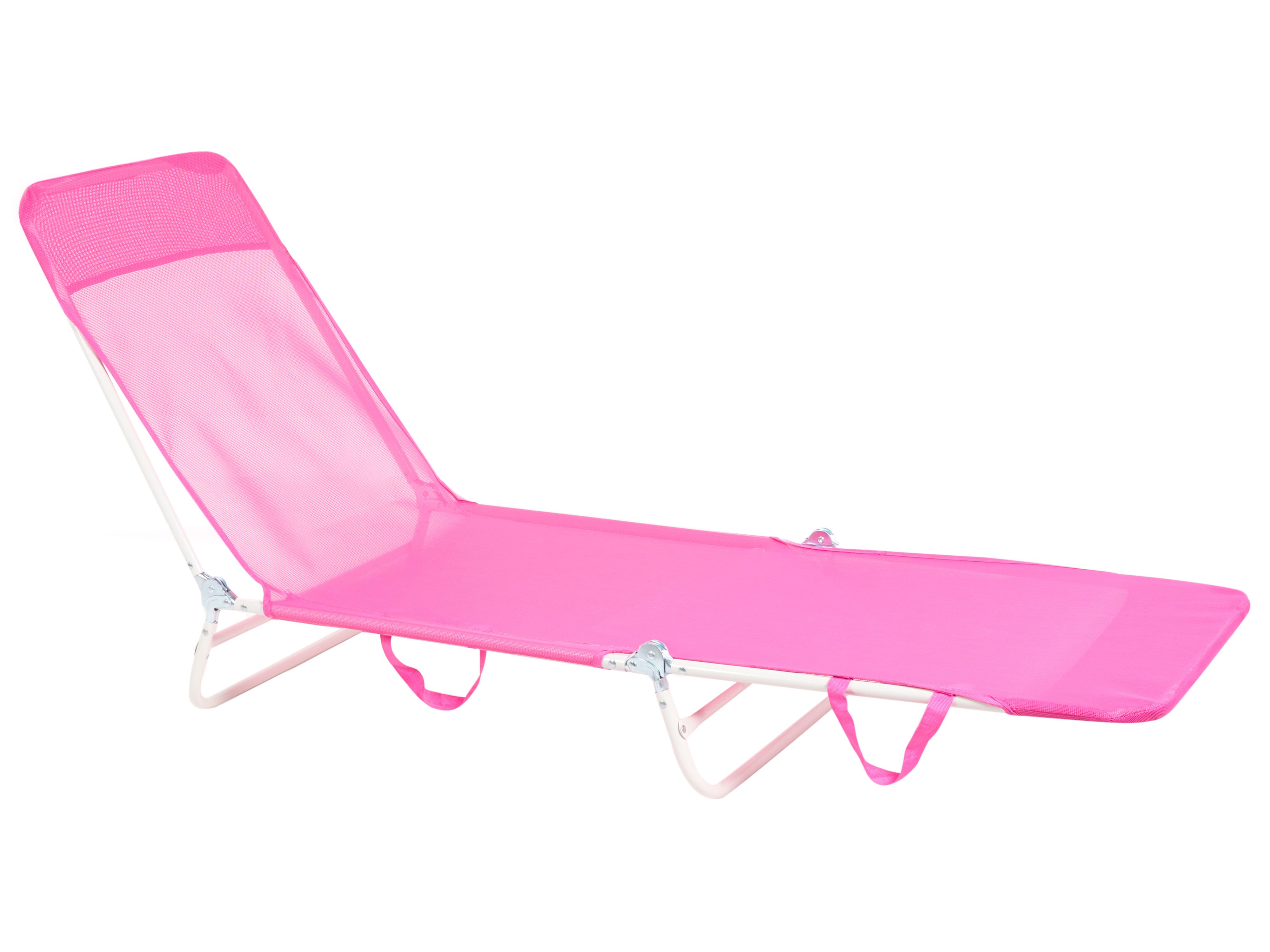 Sun Lounger KASTORIA Reclining Metal Fuchsia Pink