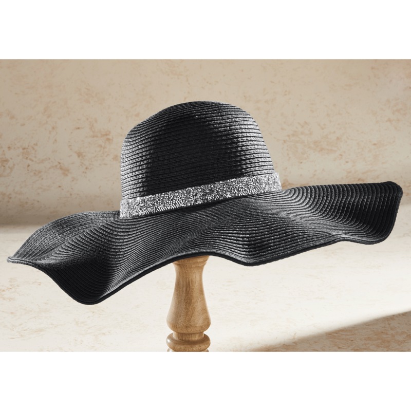 Rhinestone Band Sun Hat - MIDNIGHT VELVET CATALOG