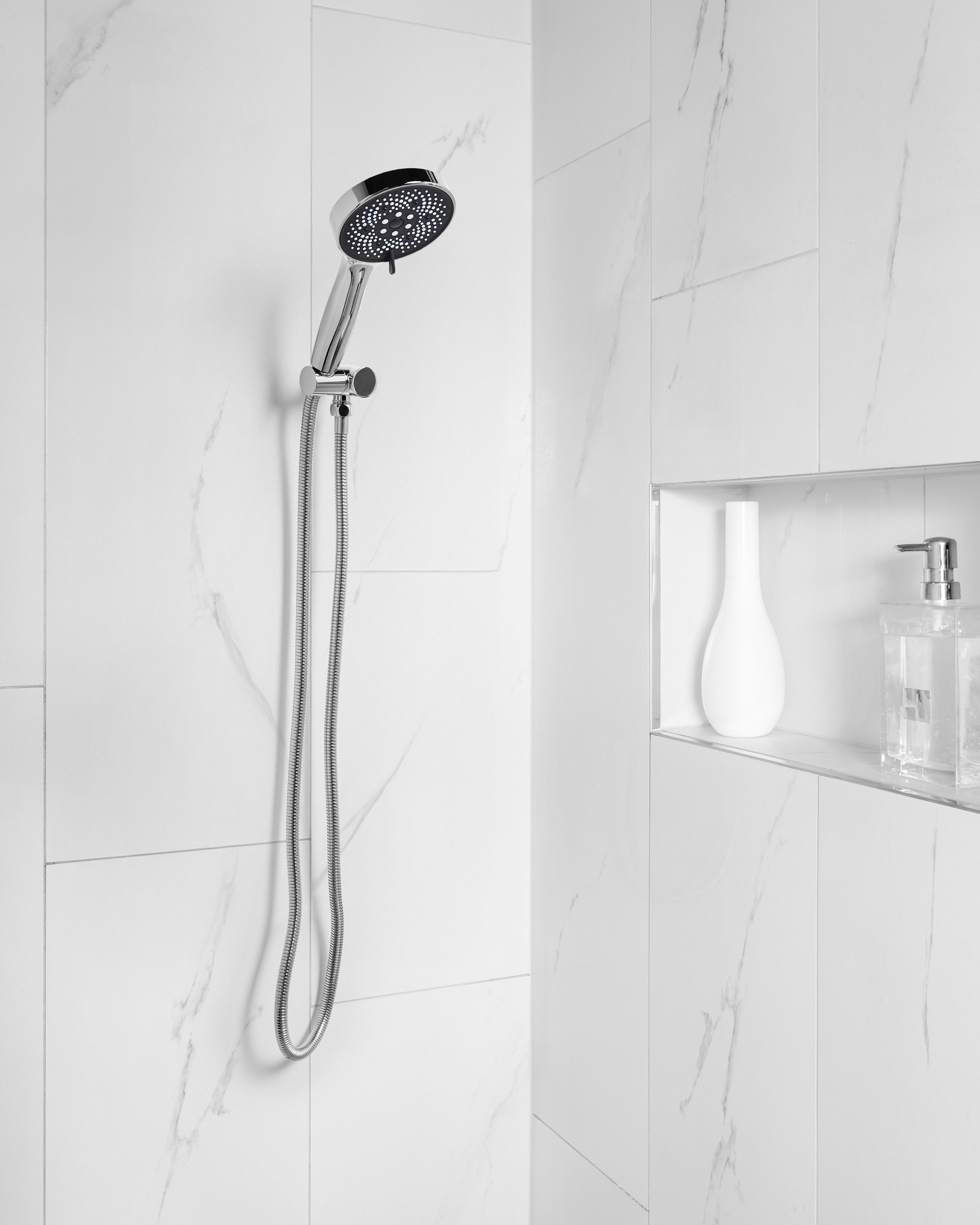 Shower Head and Hose Kit ICHMA 5-function Silver
