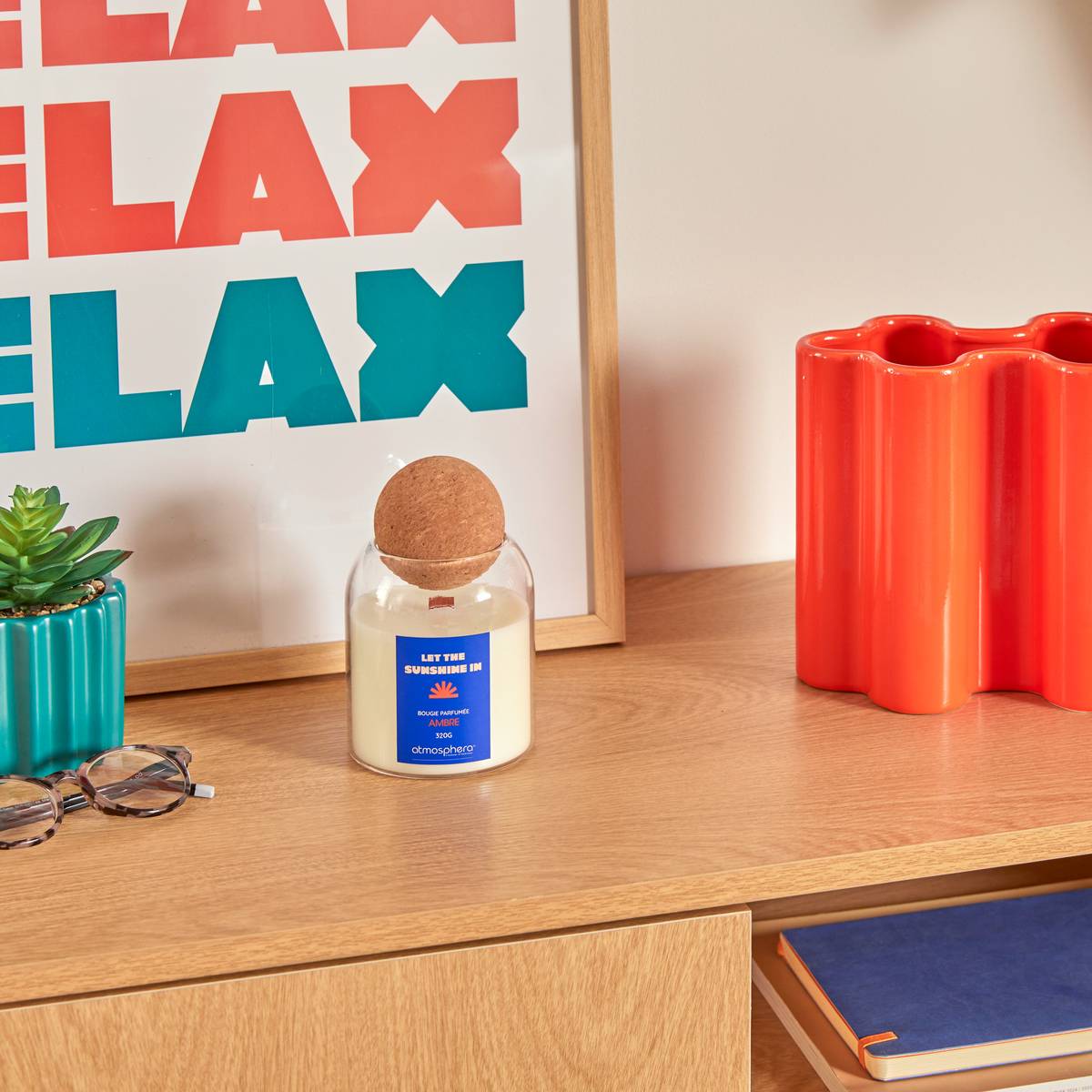 Scented Candle "Flow" Various scents, Multicolor, 280g