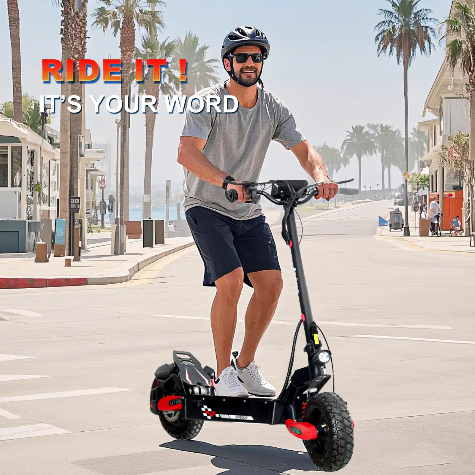 Off Road Electric Scooter for Adults, 1200W Motor Fast E Scooter, Up to 28MPH Top Speed & 20Miles Long Range, 11" Off-Road Tires, 330lbs MAX Load, Foldable - Image 21