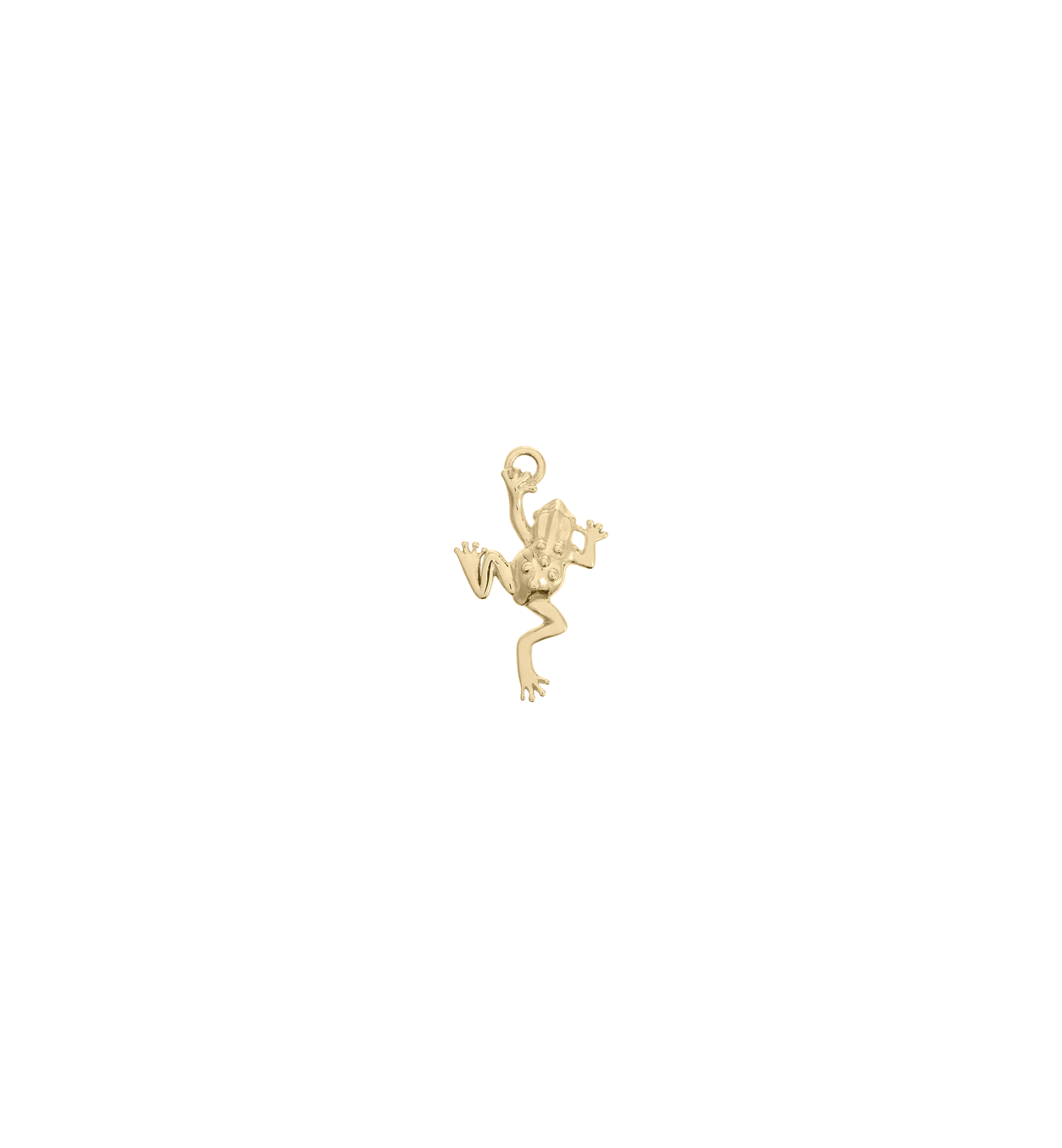 Tiny Froggy Charm 14K