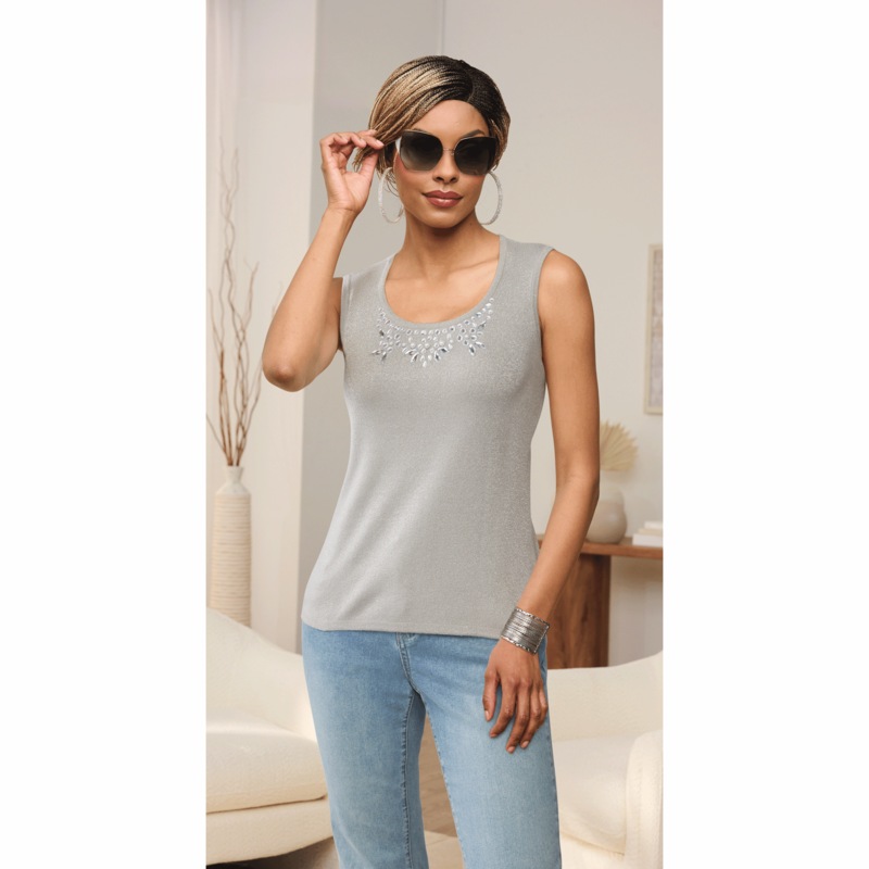 Mae Sleeveless Sweater - MIDNIGHT VELVET CATALOG