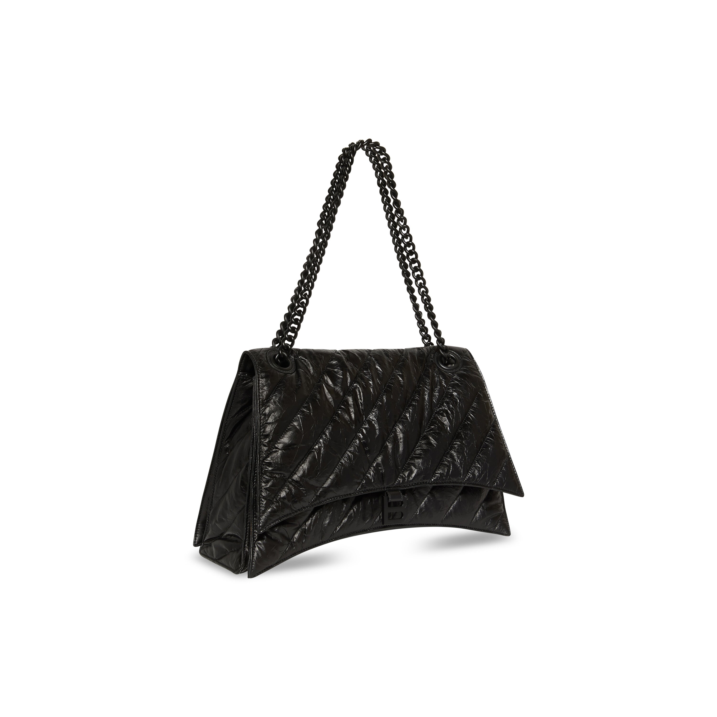 WOMEN'S CRUSH LARGE CHAIN BAG QUILTED IN BLACK - Replicaclubs