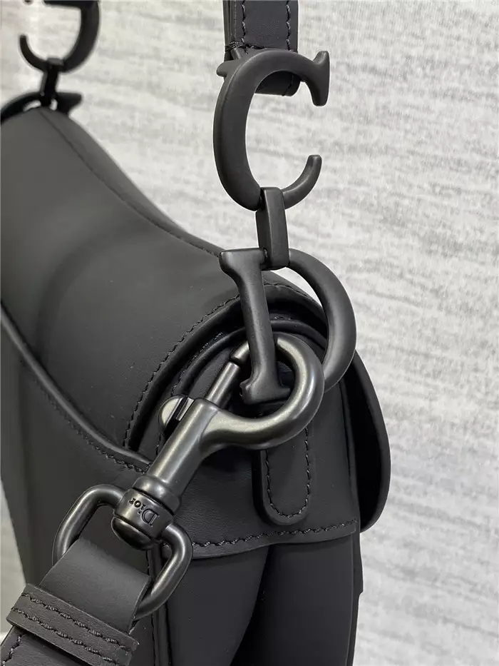 Mini Saddle Bag with Strap Black Ultramatte Calfskin1:1High-quality replica