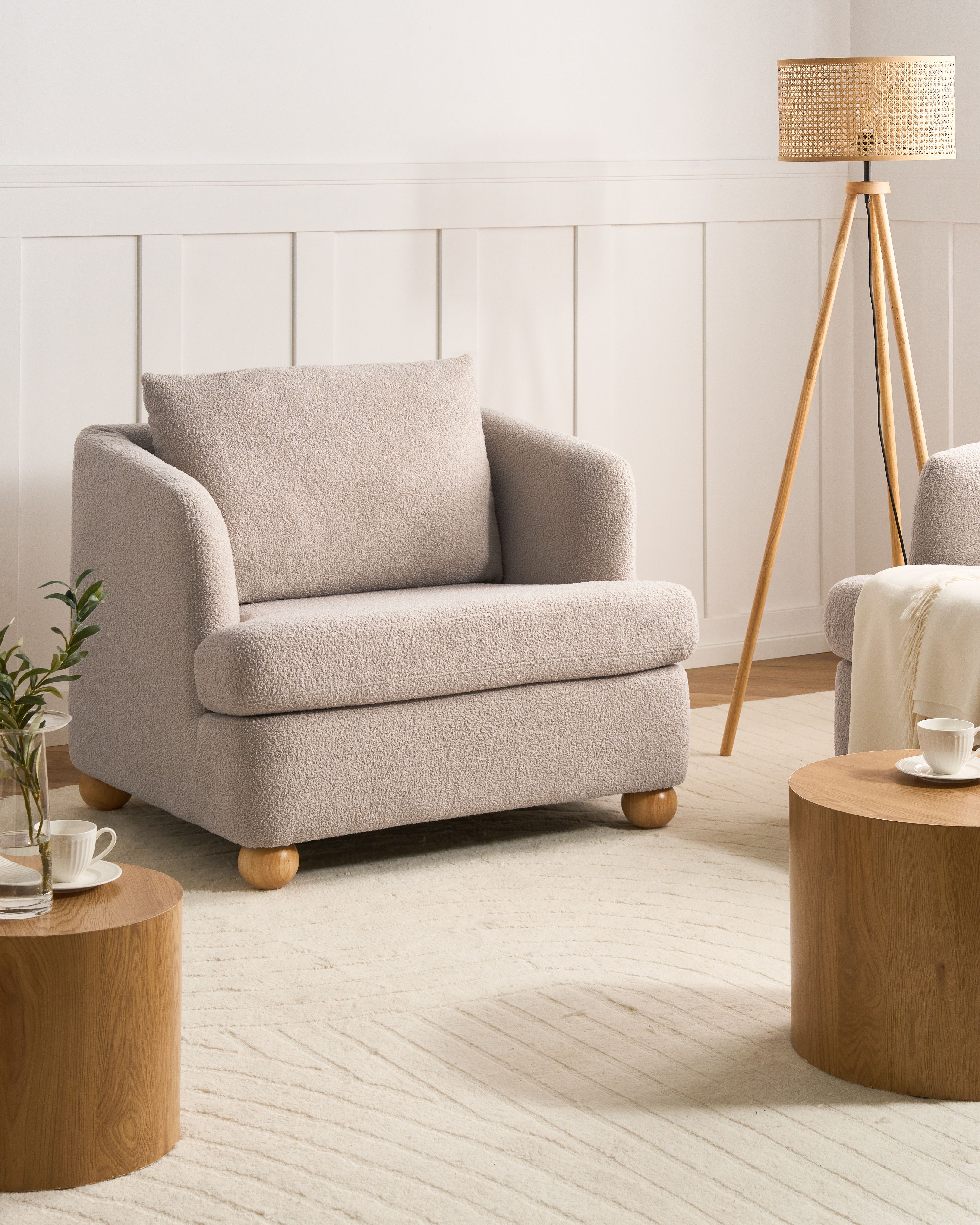 Armchair RATTVIK Boucle Beige
