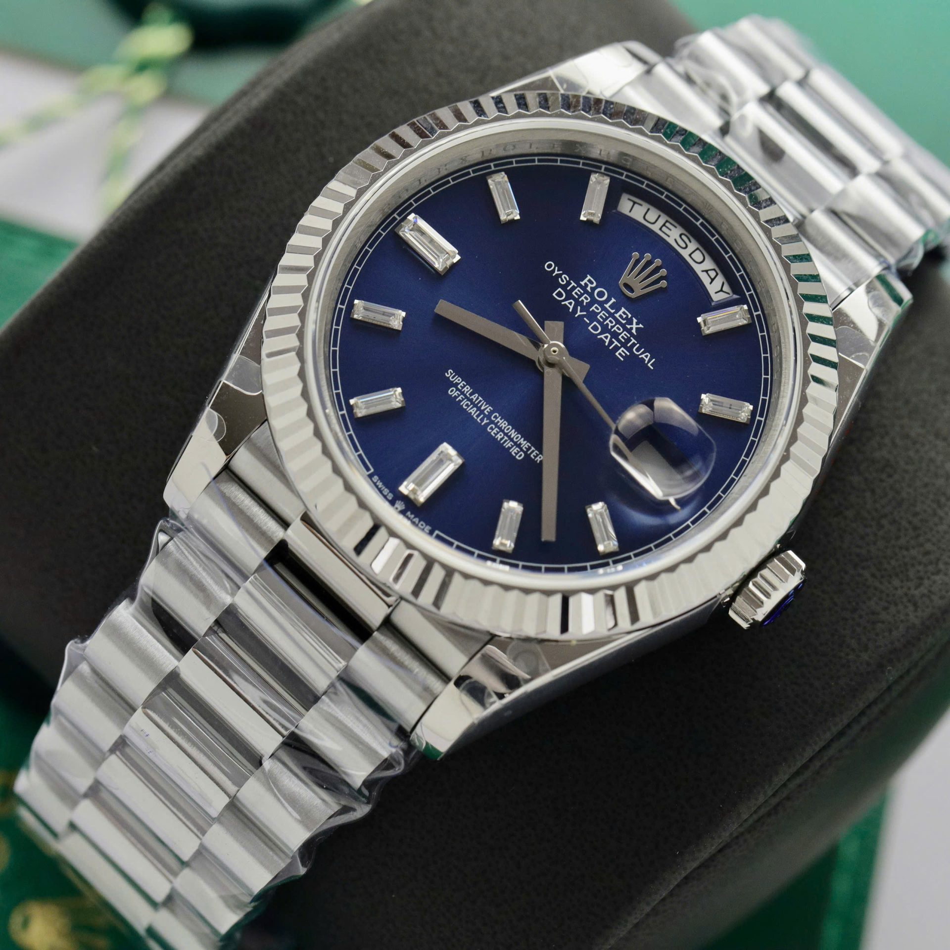 Rolex Replica Watch Day-Date 228236 Dial Blue Weight 178gram GM Factory 40mm - Top club