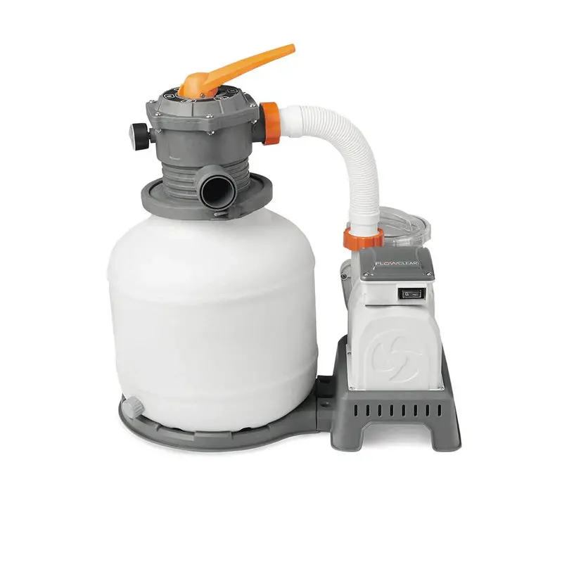 Bestway Flowclear Above-Ground Pool Sand Filter Pump, 2000 Gallon, Gray - Image 2 Bestway Flowclear Above-Ground Pool Sand Filter Pump, 2000 Gallon, Gray - Image 2