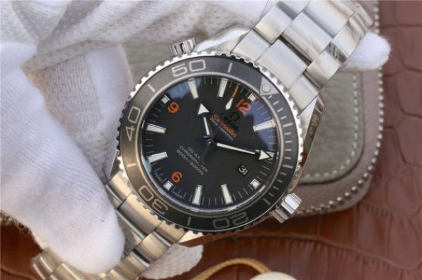 Replica Omega Planet Ocean Professional Ceramic Bezel 45mm OMF Orange Marker SS Bracelet A8500 - Elite Watch Atelier