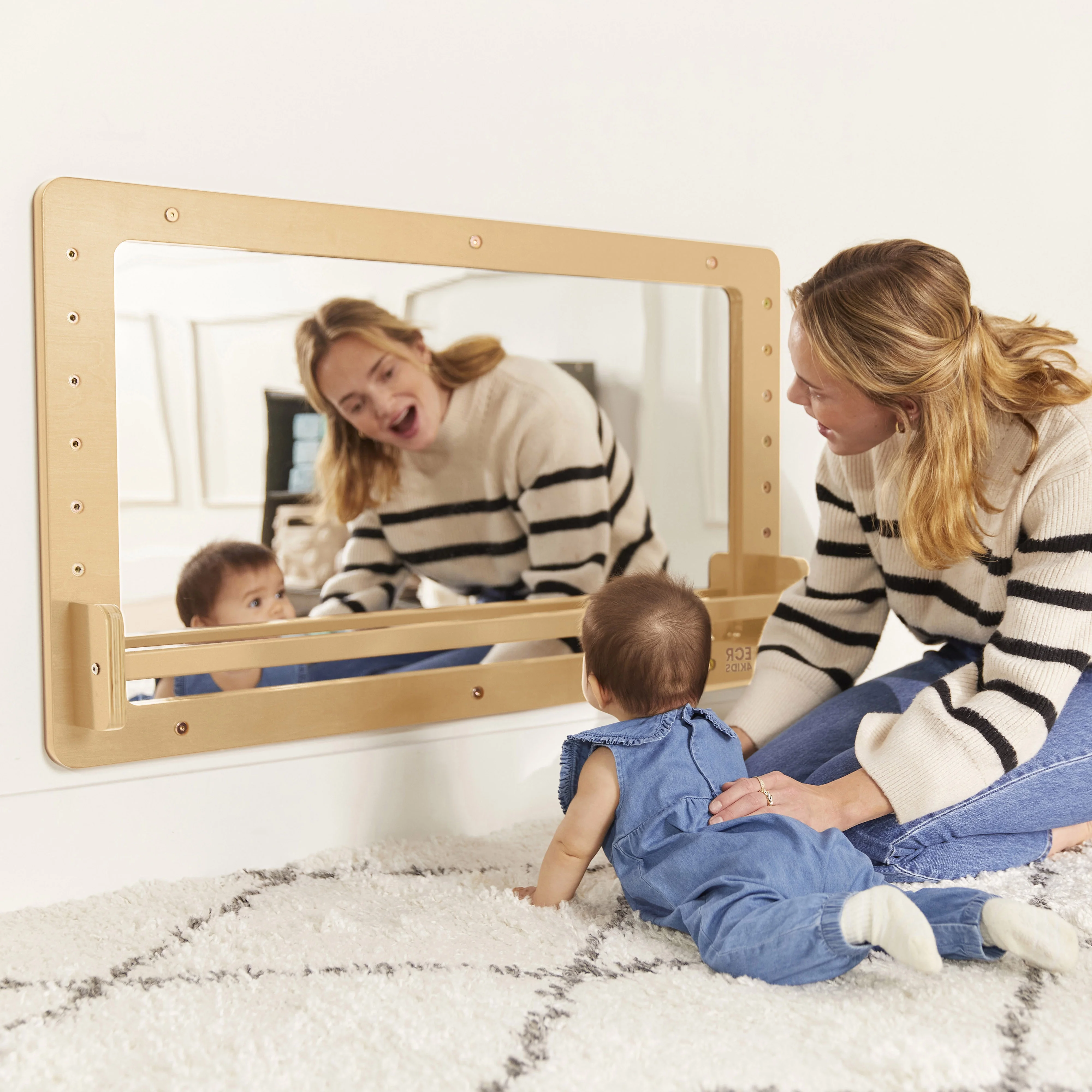 ECR4Kids Wall-Mounted Coordination Mirror, Natural - Image 10
