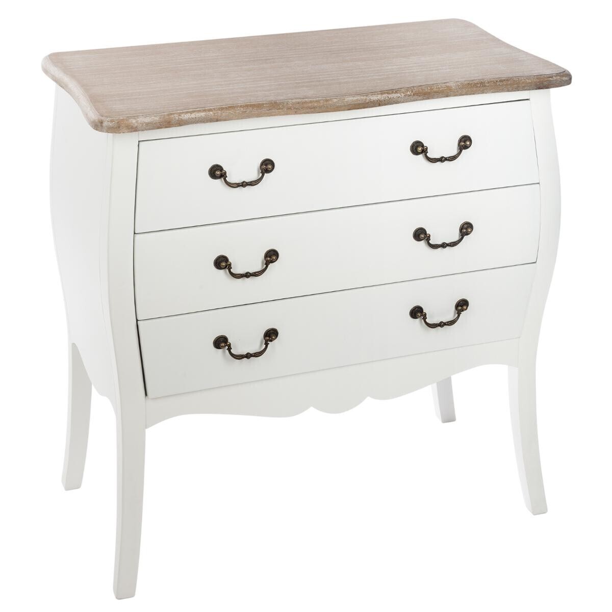 Chest of drawers "Chrysa" White, 3 drawers