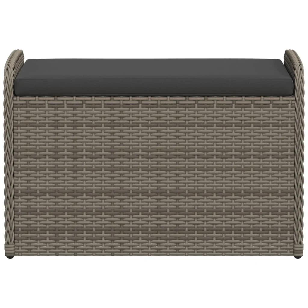 vidaXL Storage Bench with Cushion Outdoor Garden Seat Furniture Poly Rattan - Image 38