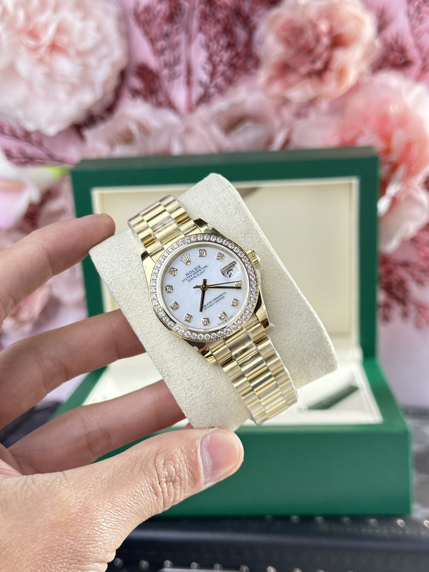 Rolex DateJust 278288 Replica Watch President Strap Diamond Bezel 31mm - Elite Watch Atelier