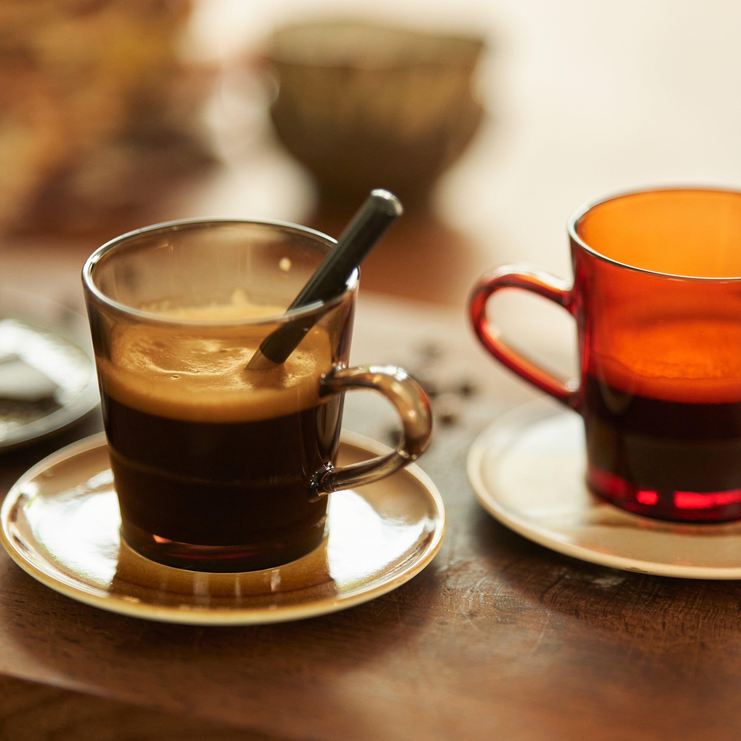 HKliving 70's Glassware Koffiekop 0,2 L - Set van 4