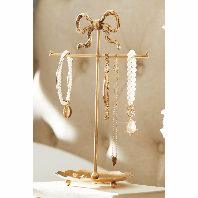 Tiered Bow Jewelry Stand - MIDNIGHT VELVET CATALOG