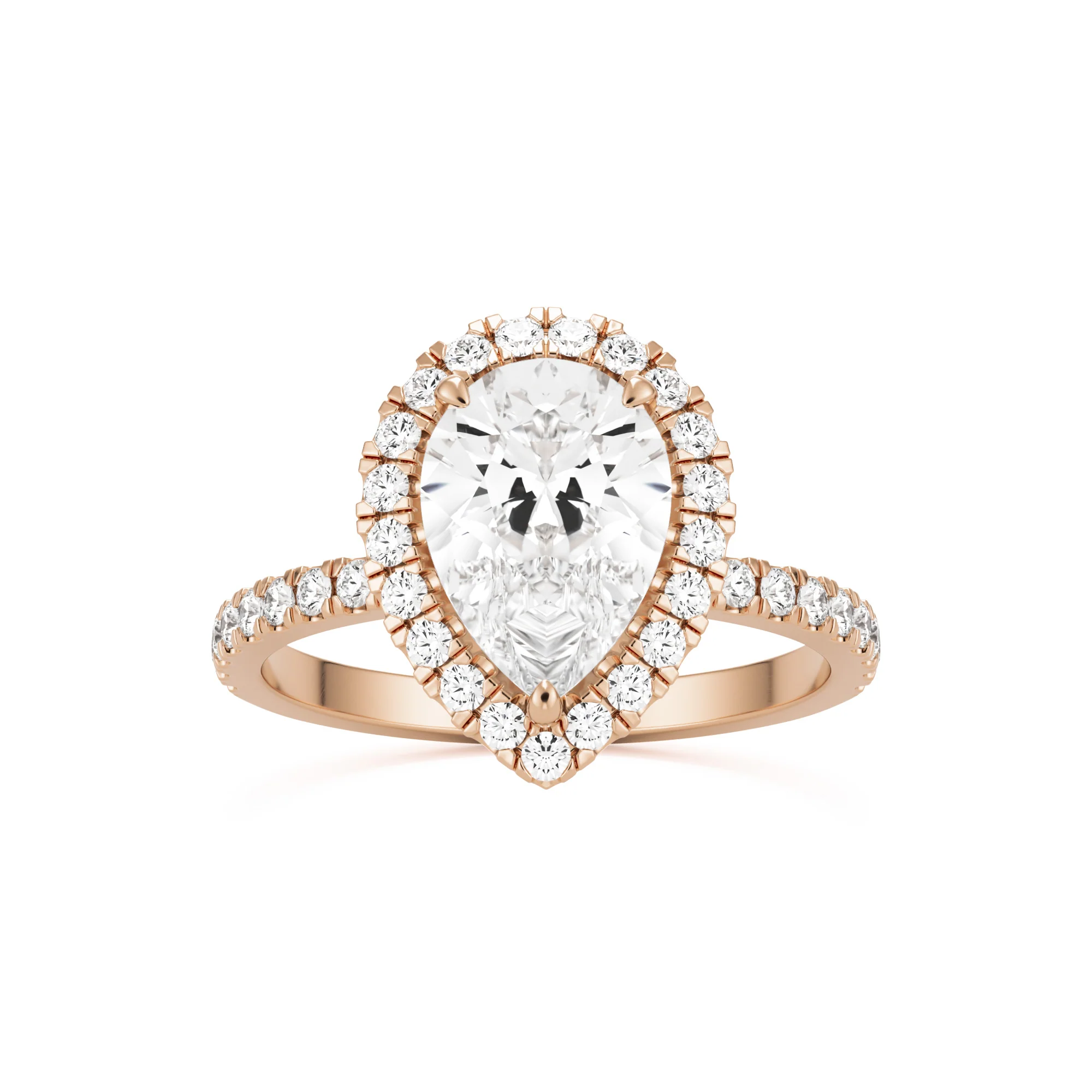 The Pear Halo Pavé