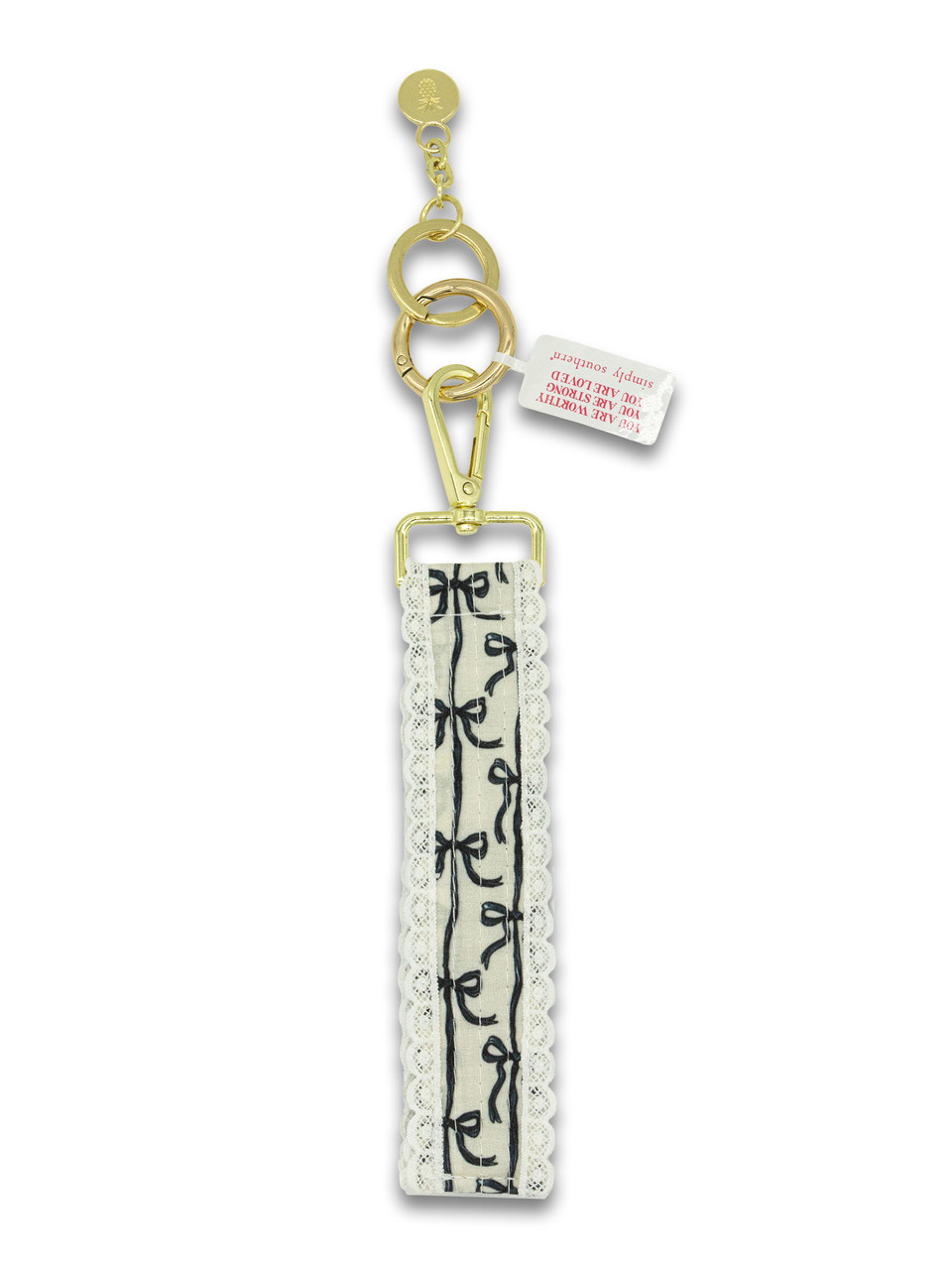 0126-KEYFOB-LACE-BLKBOW - Simply Southern Outlet