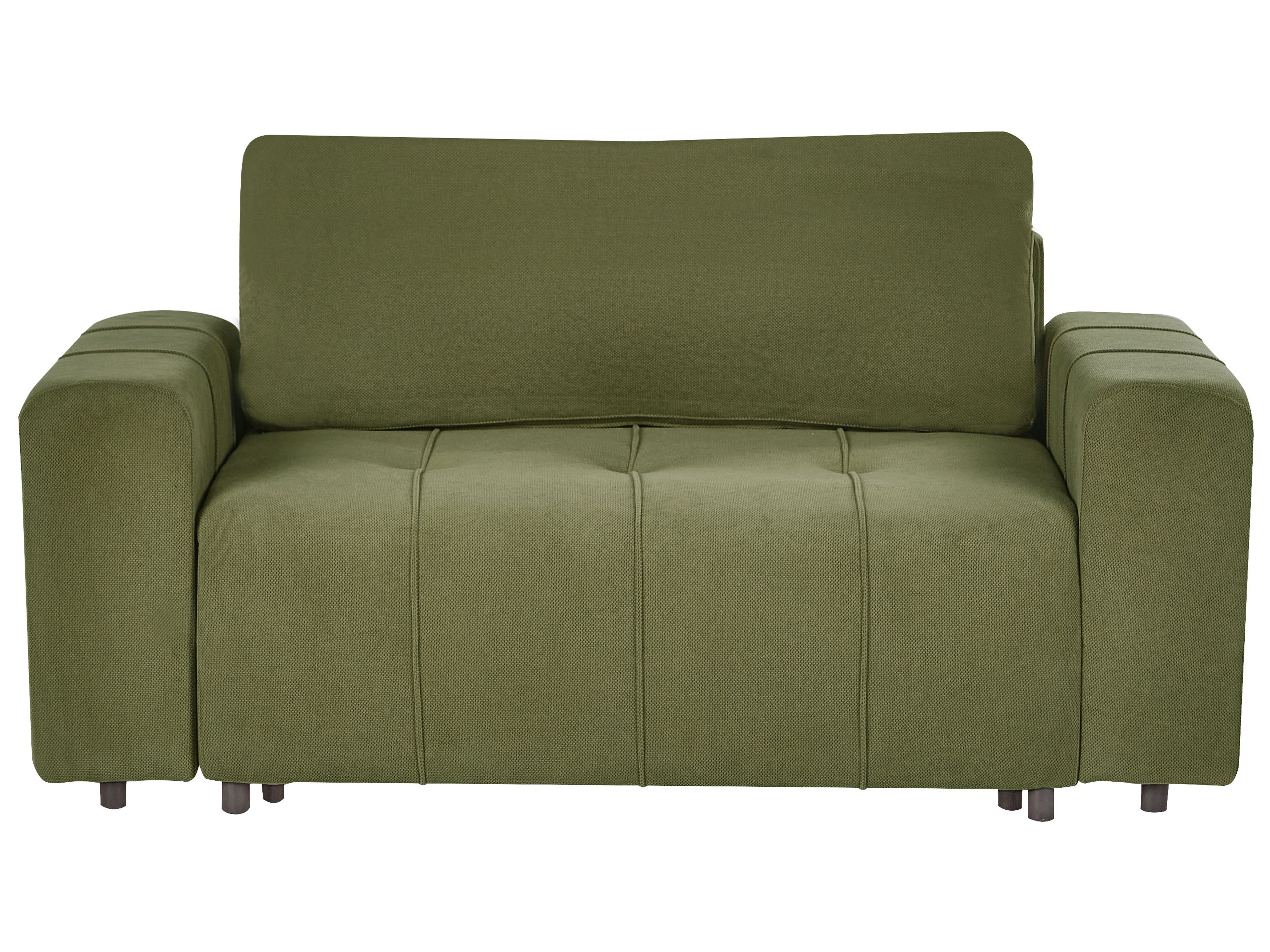 Sofa Bed 2 Seater INNVIK Fabric Green with Storage