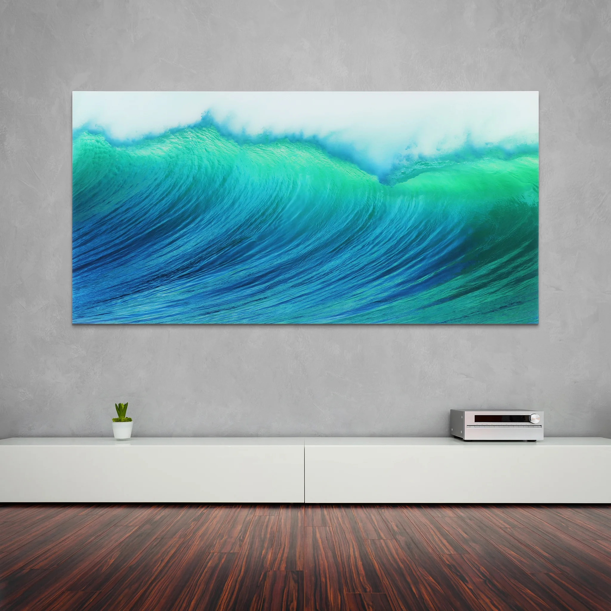 Empire Art Direct Blue Splash Frameless Free Floating Tempered Glass Panel Graphic Wall Art, 72" x 36", Ready to Hang - Image 63