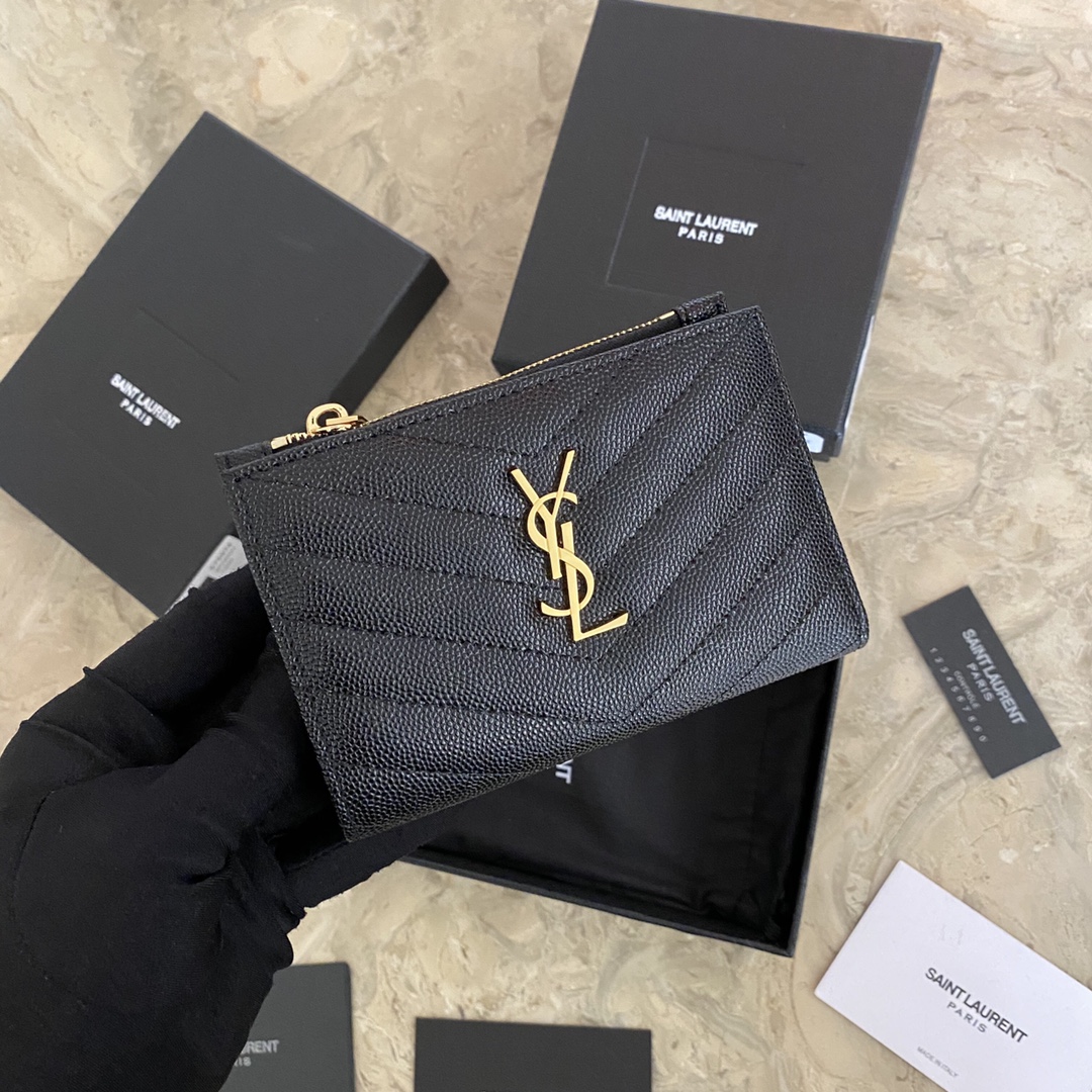 MONOGRAM ZIPPERED TWO-PART WALLET IN QUILTED GRAIN DE POUDRE EMBOSSED LEATHER1:1High-quality replica