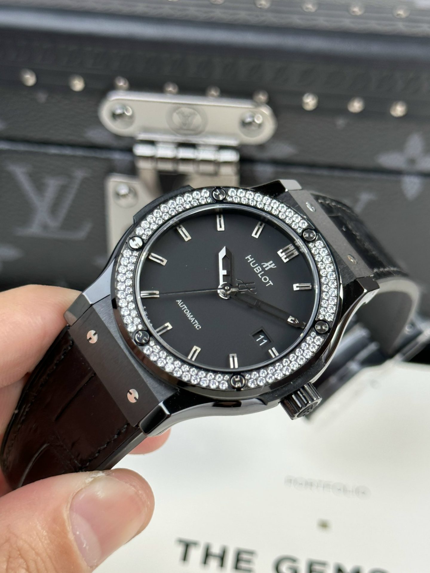 Hublot Classic Fusion Ceramic Replica Watch With Stone Swarovski Refined 42mm - Top club