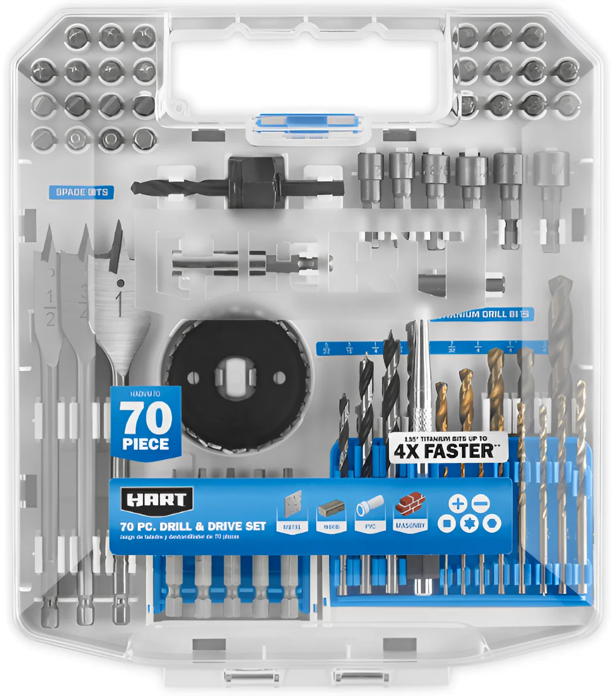 HART 20V 5-Tool Combo Kit with 70PC Drill & Drive Bit Set - Image 3