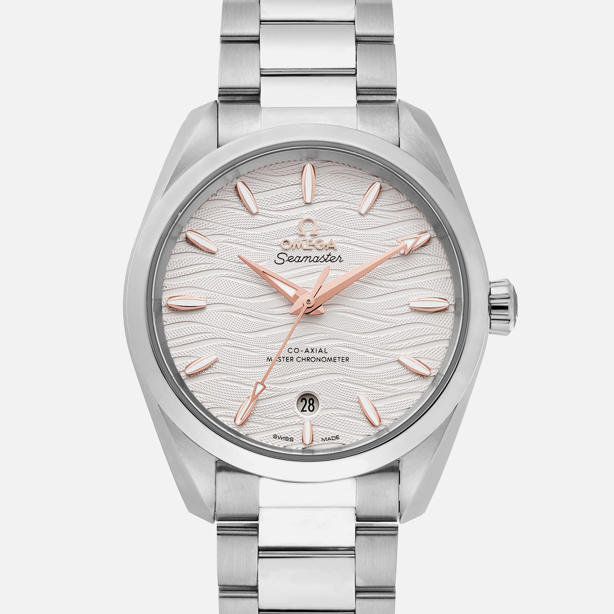Seamaster Aqua Terra 150M Co-Axial Master Chronometer 38mm White Dial With Gold Accents(1:1 replica) - Top club
