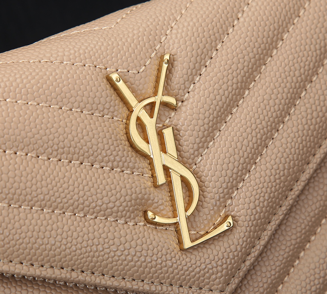 Replica Ysl Envelope Chain Wallet In Grain De Poudre Embossed Leather 18881:1High-quality replica