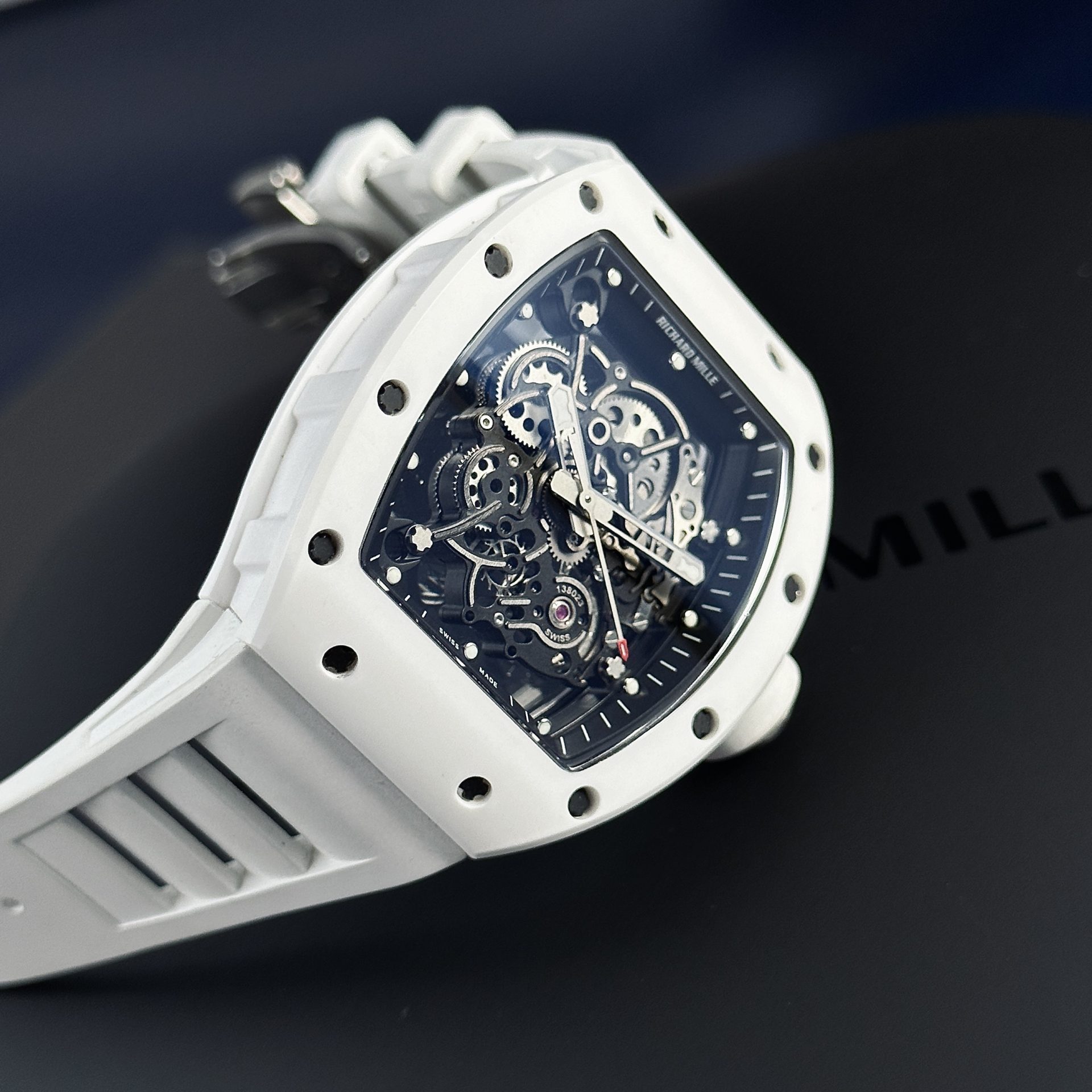 Richard Mille Rep 1:1 Watch RM055 Ceramic Bubba Watson White Factory BBR 45mm - Top club