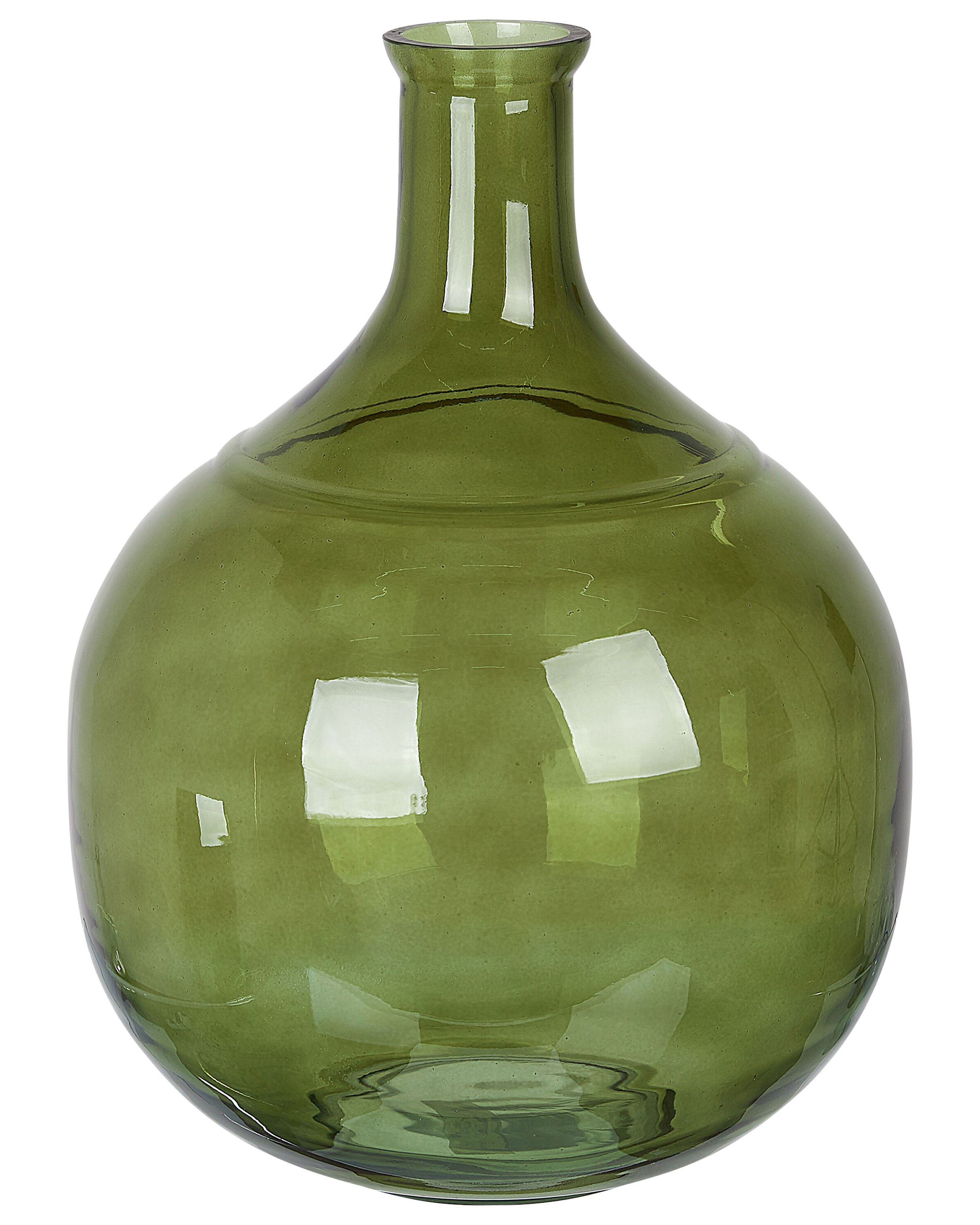 Flower Vase ACHAAR Glass 34 cm Olive Green