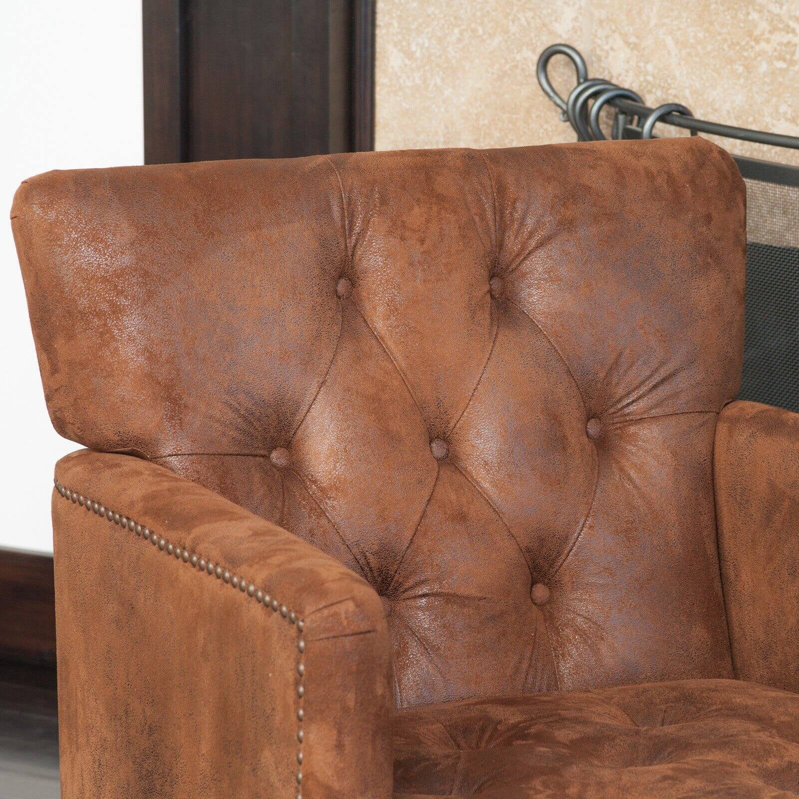 Madene Tufted Back Fabric Club Chair - Image 2