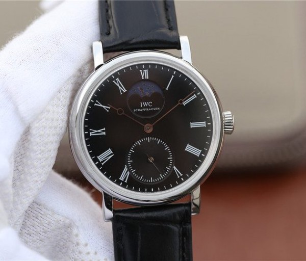 Replica IWC Vintage IW544801 Black Dial Black Leather Strap - Top club