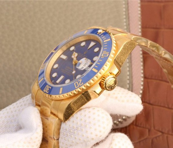 Replica Rolex Submariner 116613 LB Noob YG Wrapped Blue Dial YG Wrapped Bracelet Eta2836 - Top club