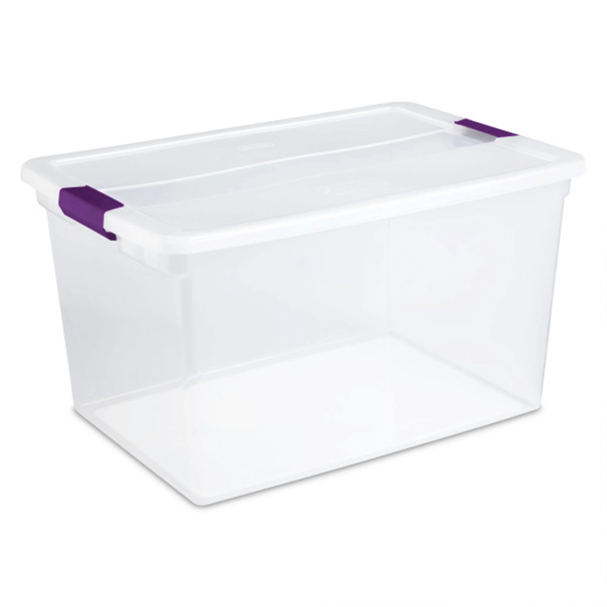 Sterilite 66 Quart Clear Plastic Latching Storage Container Tote, 6 Pack - Image 9