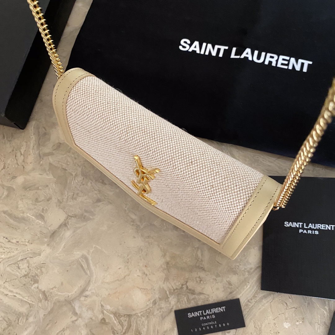 UPTOWN POUCH IN CANVAS AND SMOOTH LEATHER1:1High-quality replica