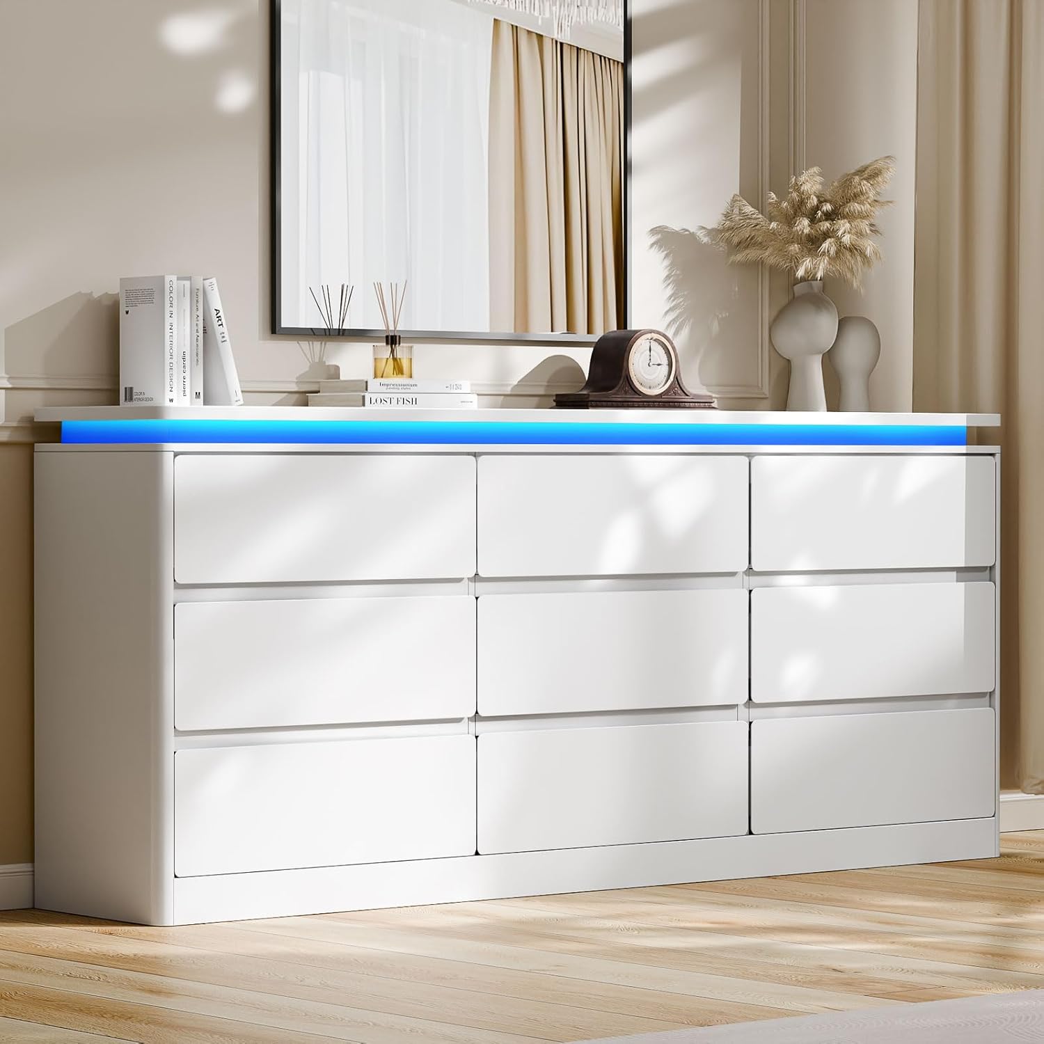 9 Drawer Dresser for Bedroom, 63