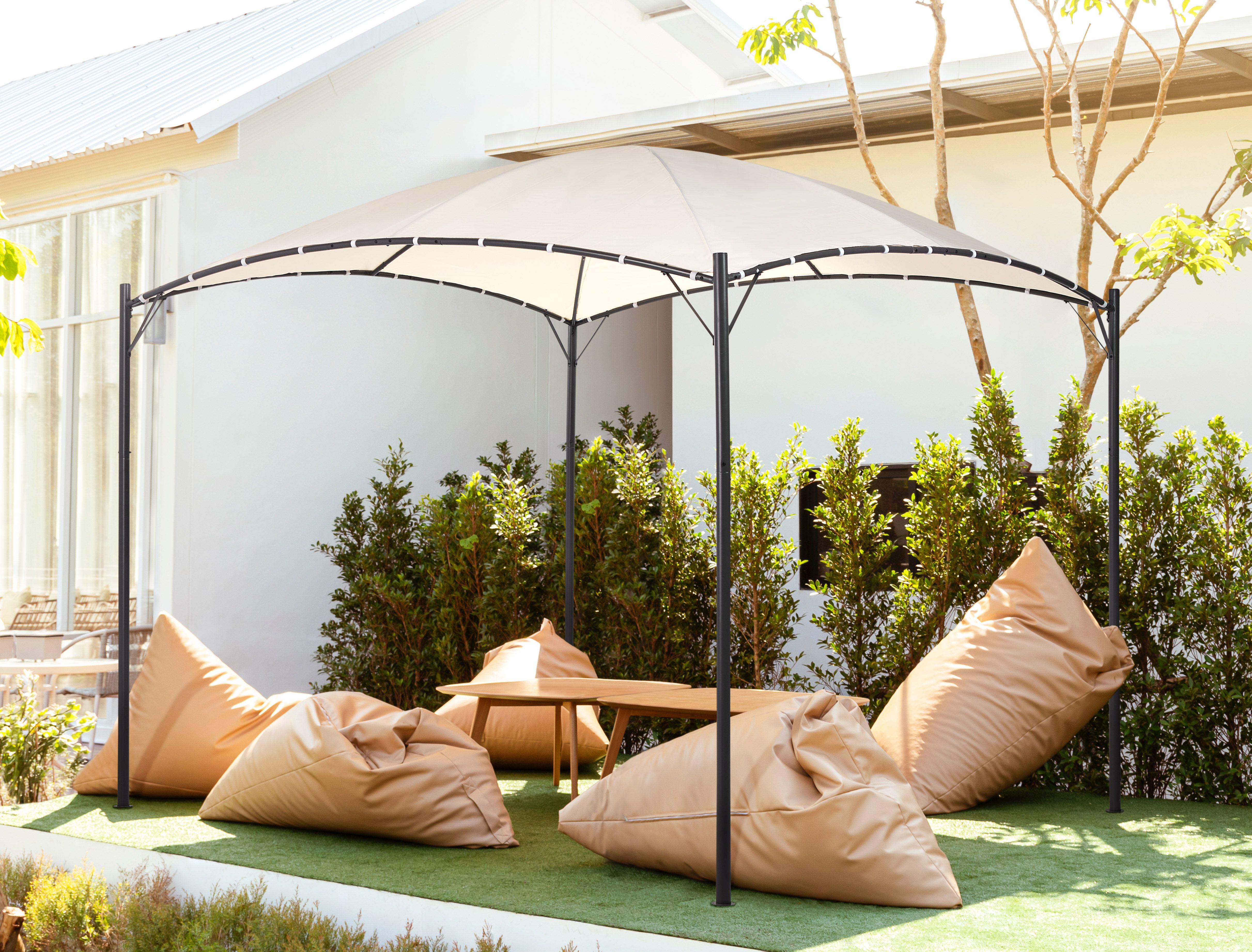 Gazebo VOMERO Metal 305 cm 305 cm Beige