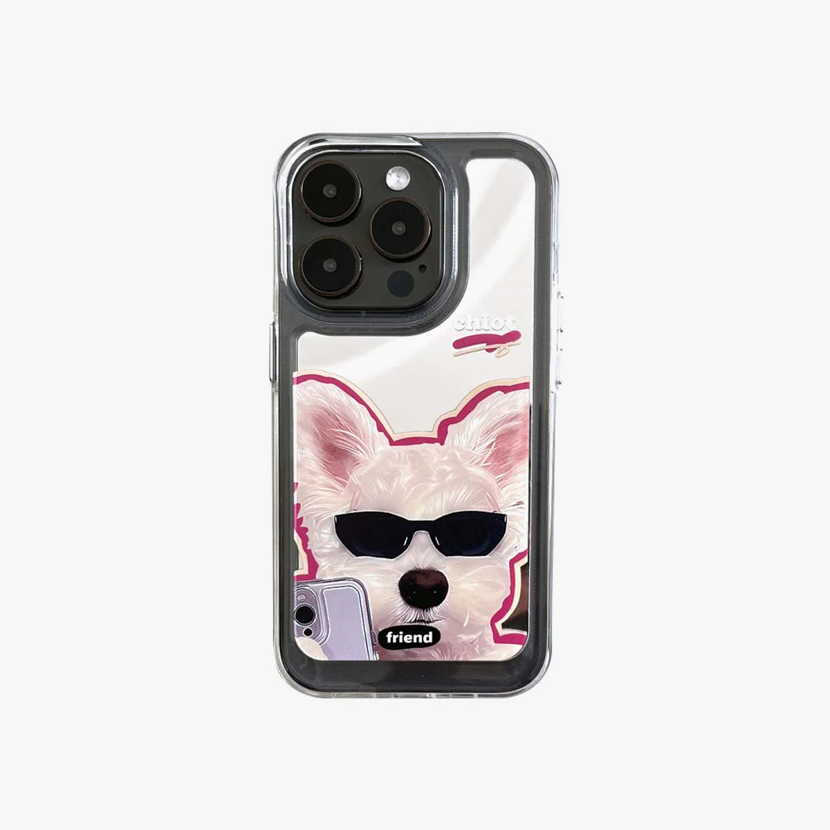 Mirror iPhone Case | Couple Dogs Self-Timer (Buy 2 and get 50% off one) - Wholesale & Influencer