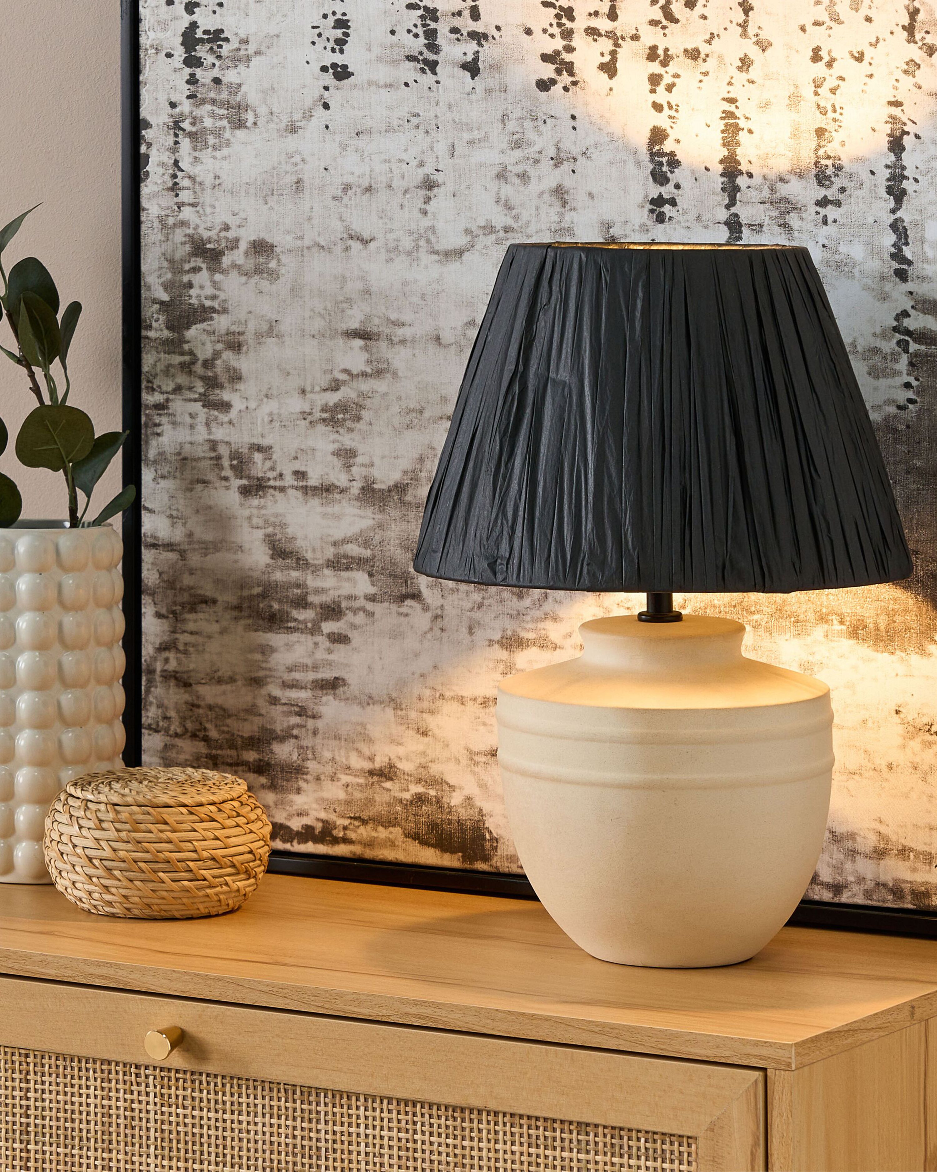 Table Lamp TIGRE Ceramic Beige
