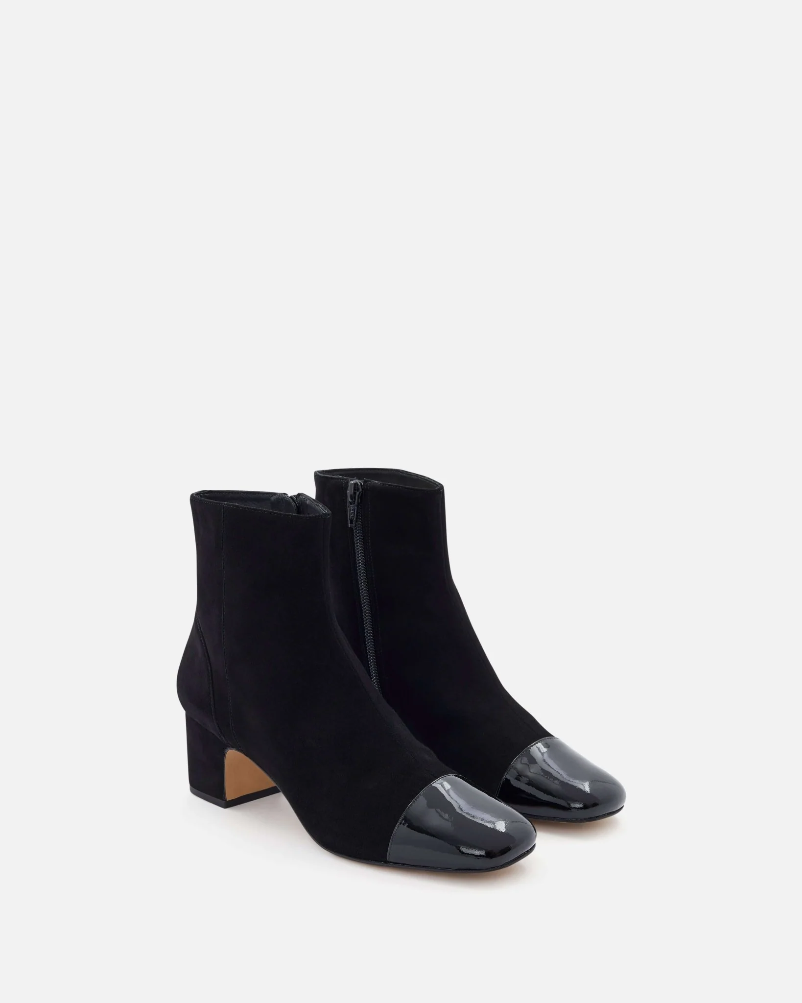 BOTTINES KERY/VEL NOIR - Bottines à talons noir bi-matière