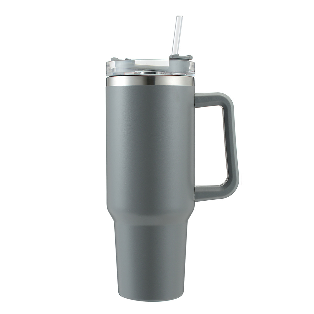 Spot American Vacuum 40oz Large-capacity Handle Beer Mug Car Ice Cup Stainless Steel Thermos Cup 1200ml