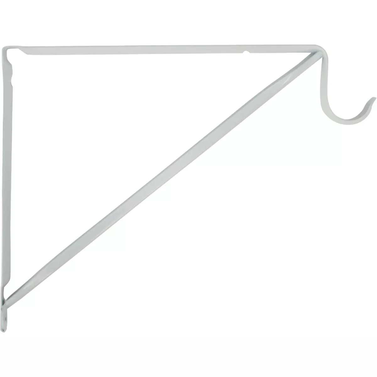 John Sterling Closet-Pro 10 In. H. x 11 In. D. Fixed Closet Shelf & Rod Bracket, White