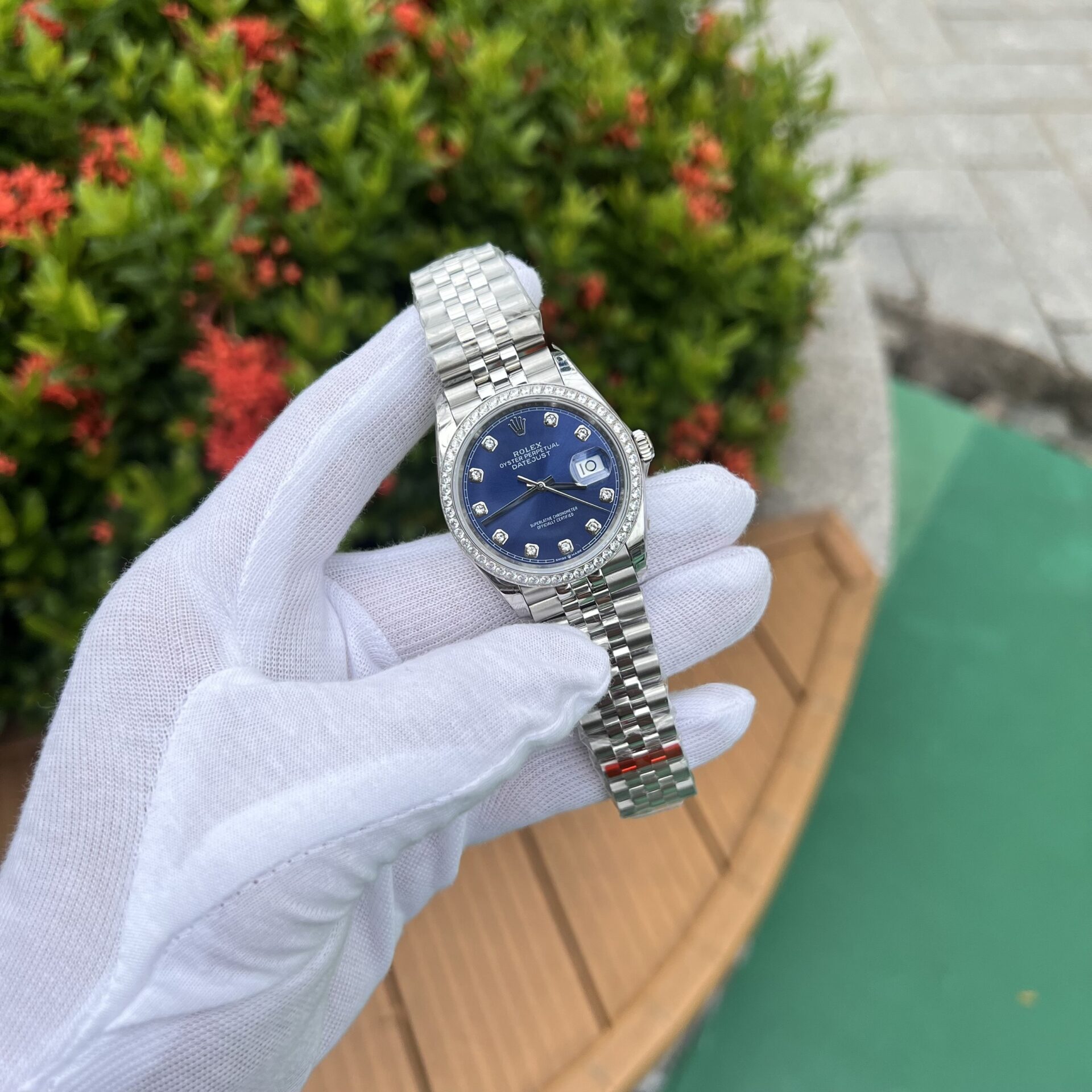 Rolex DateJust Blue Dial Replica 1:1 Watch Jubilee Strap EW Factory 36mm - Elite Watch Atelier