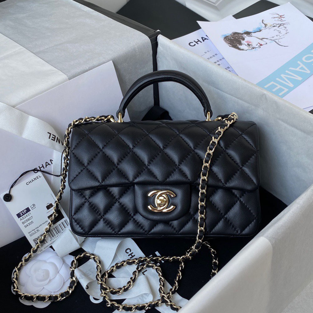 Chanle Mini Top Handle CF(Replica)1:1High-quality replica