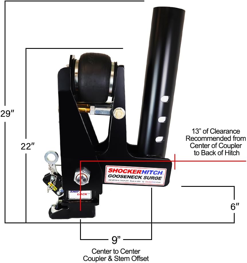Shocker 30K Gooseneck Air Hitch & 9