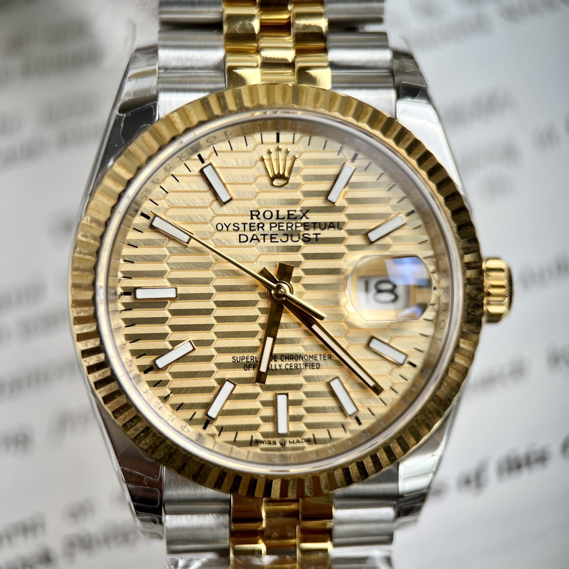 Rolex Datejust Yellow Dial High Quality Replica EW Factory 41mm - Elite Watch Atelier